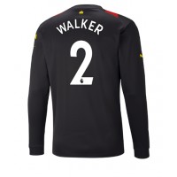 Fotbalové Dres Manchester City Kyle Walker #2 Venkovní 2022-23 Dlouhý Rukáv
